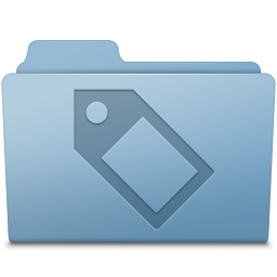 Tag Folder Blue Icon 256x256 png